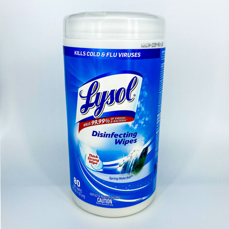 Lysol Disinfecting Surface Wipes, Spring Waterfall (80 Wipes
