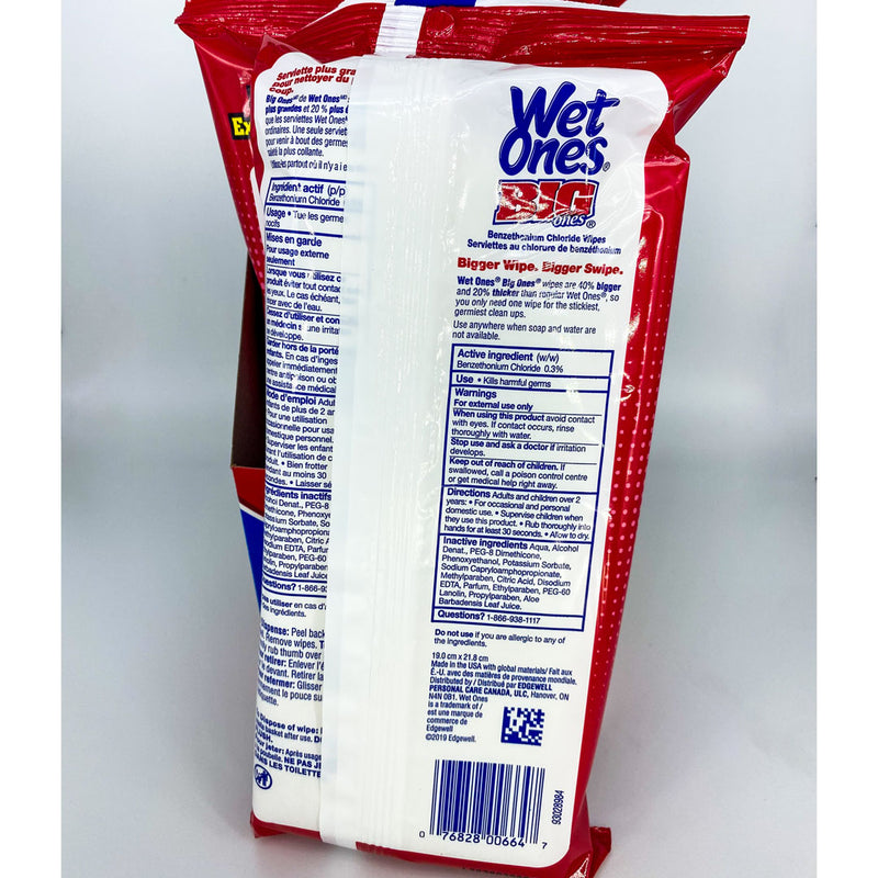 Wet Ones Antibacterial Hand Wipes Travel Pack, 20 Count (Pack of 10) 